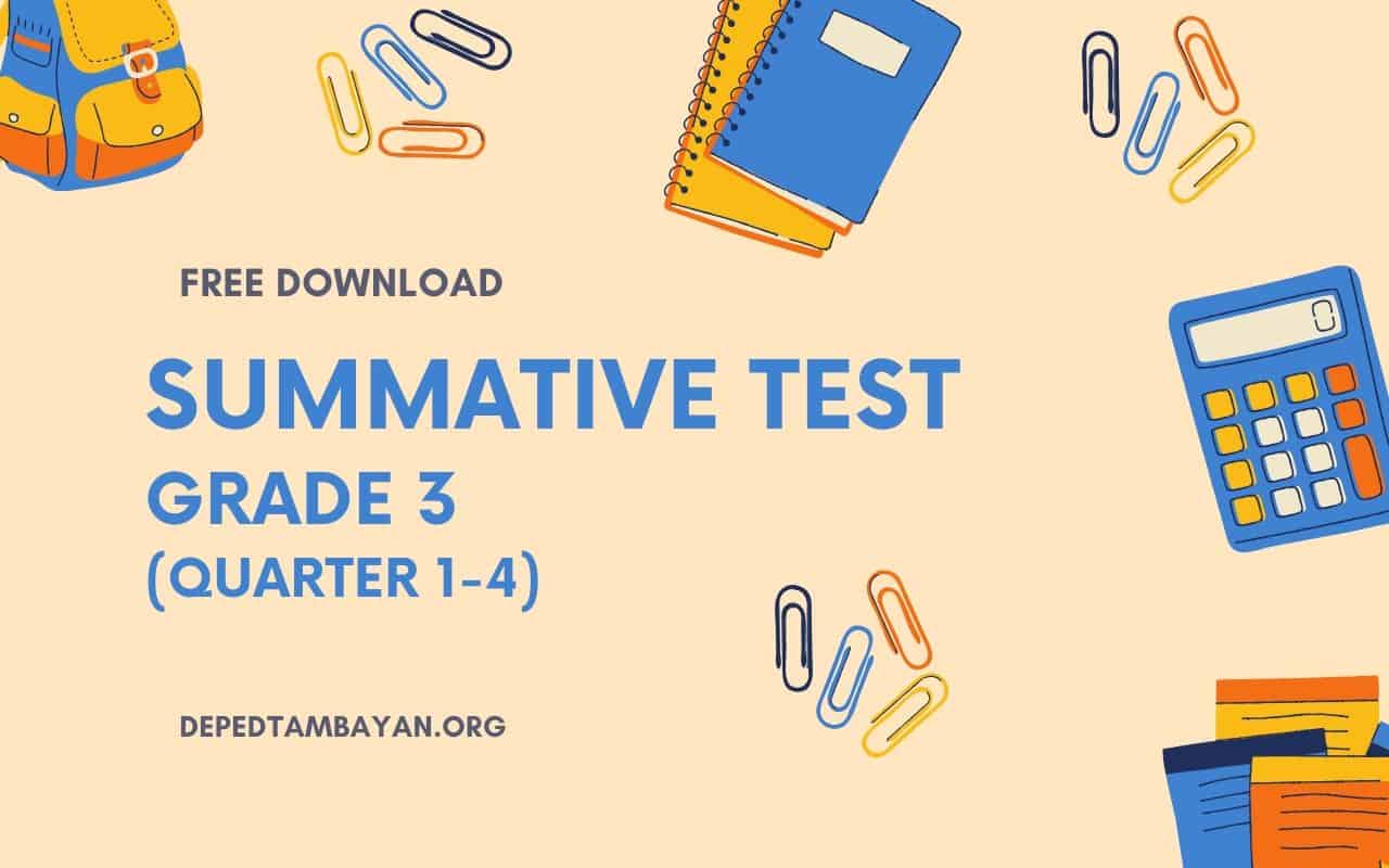Grade 3 Summative Tests 1161