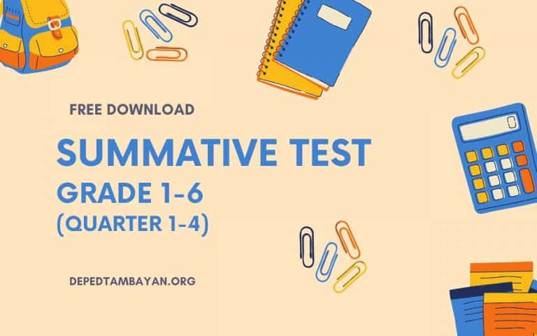 Grade 6 Summative Tests (Modules 1-3) Quarter 1