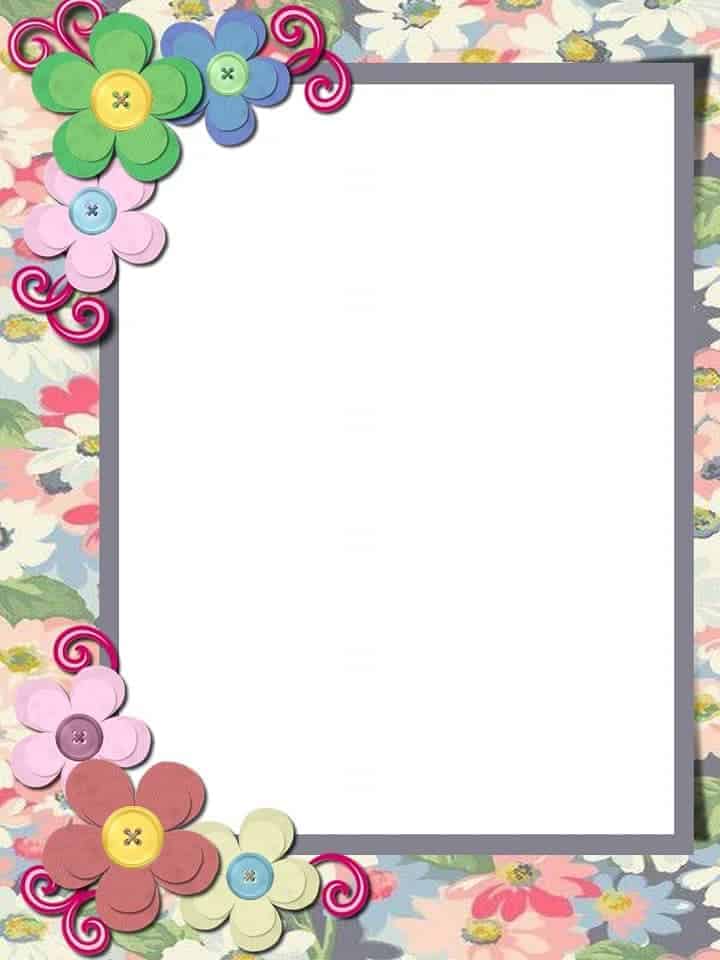 Customizable Floral Frames