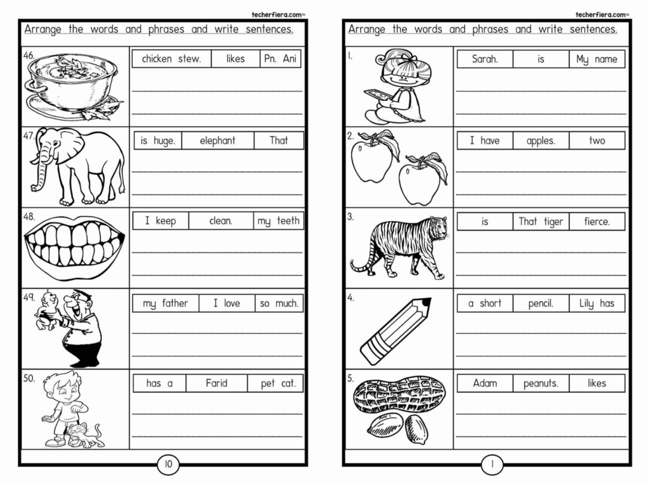english activity sheets for kindergarten