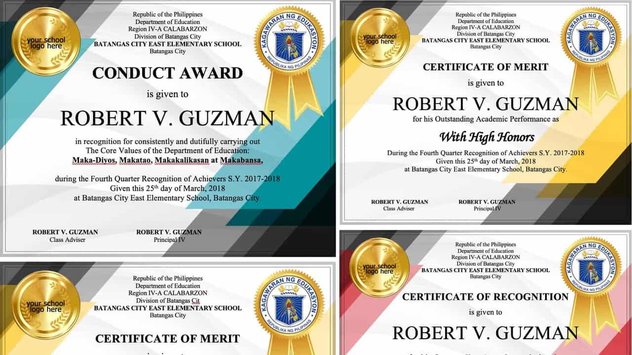 CERTIFICATES Editable Templates FREE Download Pertaining To Award Certificate Templates Word 2007