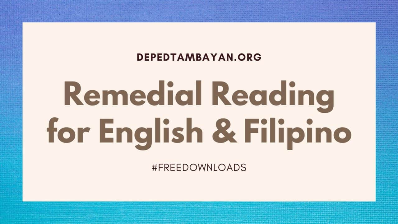 remedial reading in english filipino