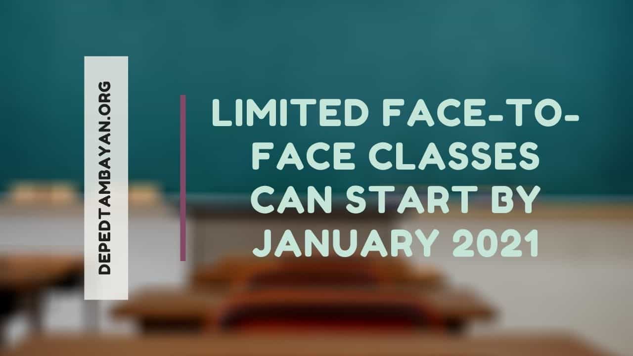 Limited face-to-face classes can start by January 2021