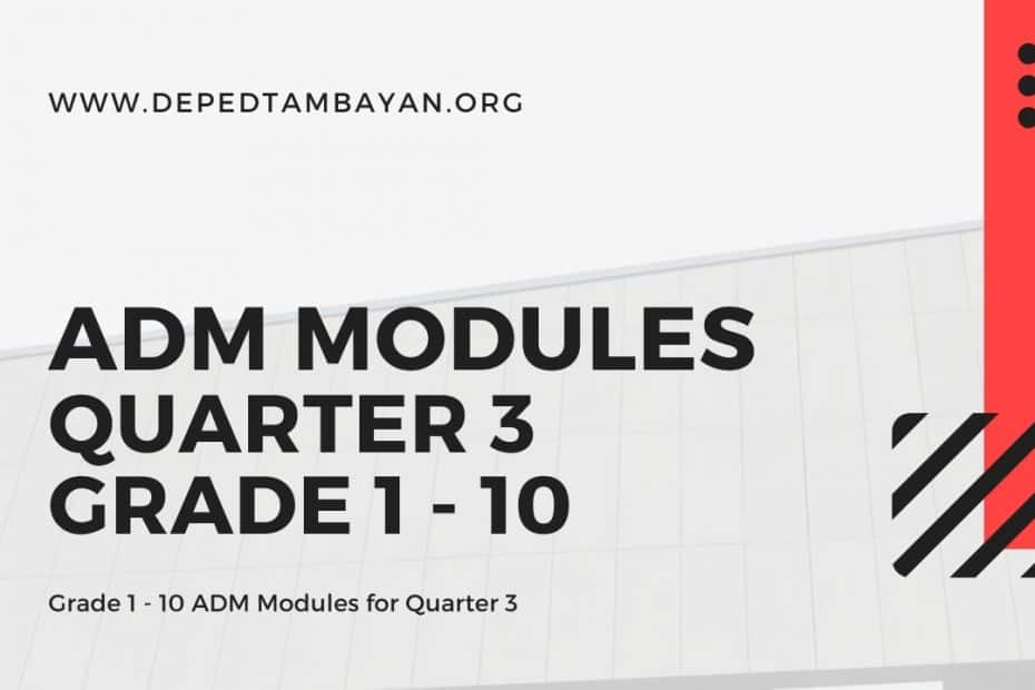 ADM Modules Quarter 3